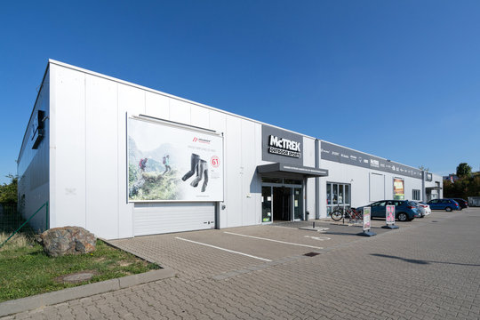 ALZEY, GERMANY - September 14, 2019: McTrek Store. McTrek Operates Over 40 Outdoor Sports Stores Throughout Germany And Is A Brand Of The Yeah AG.