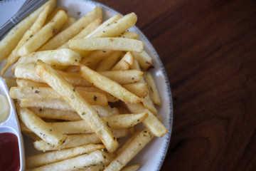 French fries food background