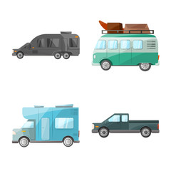Vector design of transport and auto icon. Collection of transport and journey stock vector illustration.