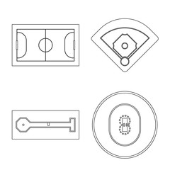 Isolated object of plan and sport symbol. Collection of plan and game stock symbol for web.