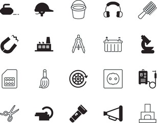 Fototapeta premium equipment vector icon set such as: radiology, torch, clinic, check, magnet, internet, geometry, communicate, research, female, bullhorn, headset, broomstick, environment, wood, interior, builder
