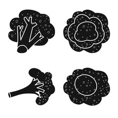 Vector illustration of eating and diet icon. Set of eating and farm vector icon for stock.