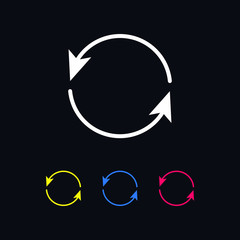 Refresh icon, Update sign, Reload symbol. Vector illustration