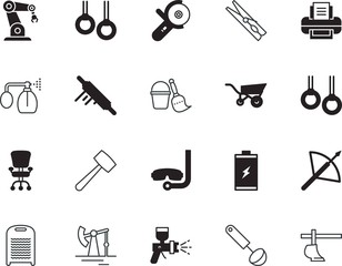 equipment vector icon set such as: set, trash, linear, load, seat, group, vintage, gun, detergent, transportation, perfume, season, moisturizer, medieval, terminal, leisure, antiseptic, abstract
