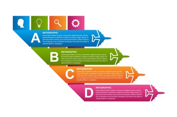 Infographic for travel and airplane brochure brochures.
