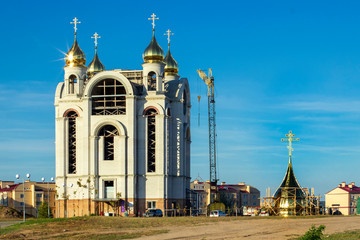 Orthodox church new construction in Brest Belarus. © Anatol