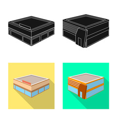 Isolated object of and urban symbol. Collection of and house vector icon for stock.