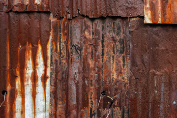 錆びたトタン板