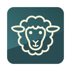 Sheep vector icon. Animal head