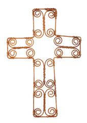Cross Crucifix Made out of Rusted Metal
