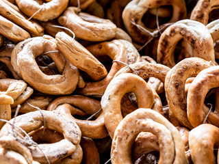 crispy Italian taralli cooked in a wood oven