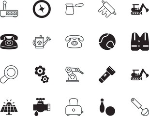Fototapeta premium equipment vector icon set such as: smart, gateway, closeup, espresso, bulb, growing, jacket, roller, grow, rolling-pin, direction, liquid, ocean, teamwork, buttons, futuristic, watering-can