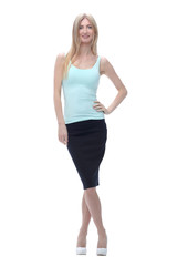 Executive business woman with a jacket over her shoulder