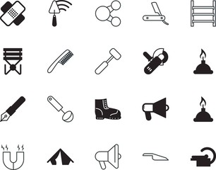 Obraz premium equipment vector icon set such as: fishing, box, ink, wall, whisk, interior, dust, signature, tenderize, objects, sharp, hospital, mri, connection, scanner, domestic, smart, hiking, button