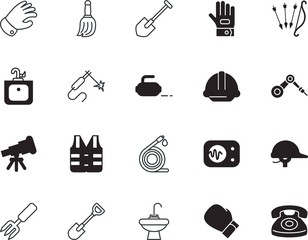 equipment vector icon set such as: test, manufacture, tech, astronomy, boxing, red, thermoplastic, machine, lovely, love, screen, workwear, man, yellow, dust, granite, lightbulb, electronic, workshop