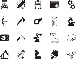 Fototapeta premium equipment vector icon set such as: lamp, rural, firefighter, drawing, erlenmeyer, mask, gum, blue, dairy, display, clothing, weapon, jar, cow, electrician, voltage, welding, pure, wheel, weld, glass