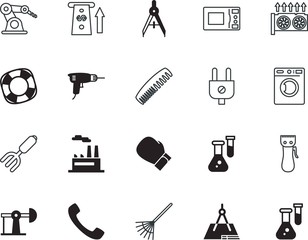 equipment vector icon set such as: sos, derrick, divider, heavy, customer, tower, farming, futuristic, badge, loan, fashion, park, monitor, crypto, electronics, exchange, pictogram, fork, electrician