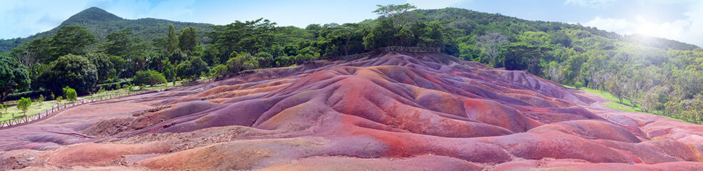 Seven Coloured Earth on Chamarel, most popular Mauritius tourist spot, Africa