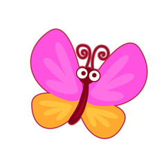 Yellow and pink butterfly