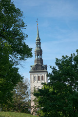 View on St. Nicholas' Church (Niguliste). Old city, Tallinn, Estonia
