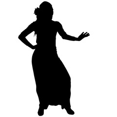 silhouette of flamenco dancer