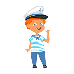 Boy in costume of sailor