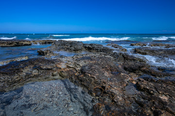Fototapeta na wymiar Rocks in the sea, Otranto, Puglia, Italy