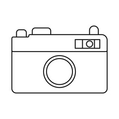 Vector illustration of camera and pixel symbol. Set of camera and digital stock symbol for web.