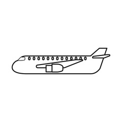Vector illustration of plane and cargo symbol. Collection of plane and fly stock symbol for web.
