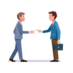 Fototapeta premium Business man giving card to potential partner