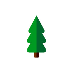 Christmas tree icon, Xmas fir symbol, graphic design template, vector illustration