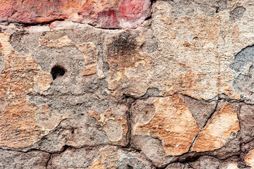 Texture of a concrete wall with cracks and scratches which can be used as a background