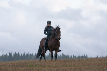 Icelandic horse riding