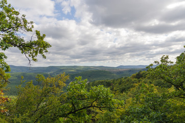 cloudy sky and villages view