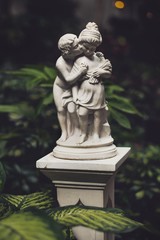 statue of an angel on cemetery