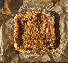 Traditional home-baked cake.