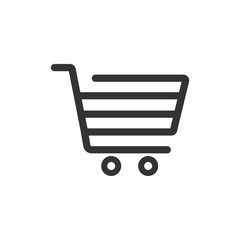 Shopping cart icon supermarket trolley