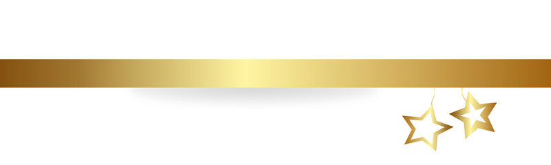 Obraz premium Stern Band Banner Gold Sterne 