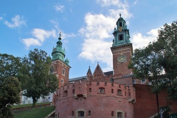 Fototapeta na wymiar Wawel castle in Cracow (Poland)