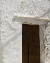 Wooden door in old house