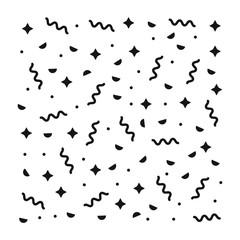 Party pattern vector background confetti