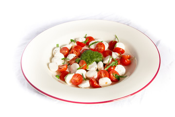 salad with mozzarella and tomatoes