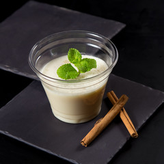 food in the boxes for delivery. Salads, snacks, healthy food