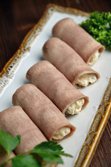 ham rolls. menu for catering