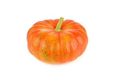 Ripe pumpkin isolated on white background.