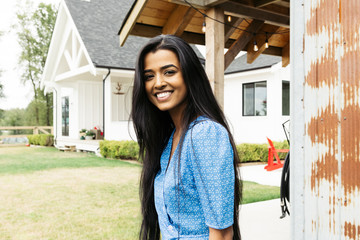 Woman of color at her North American country home