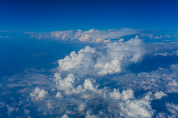 clouds view from airplane in flight