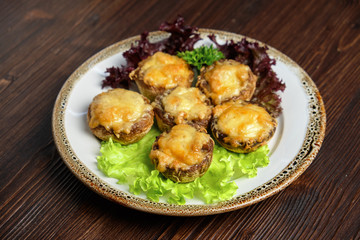 Stuffed champignons . catering menu