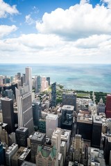Chicago skyline from above