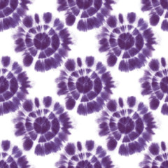 Tie dye shibori seamless pattern. Watercolour abstract texture.